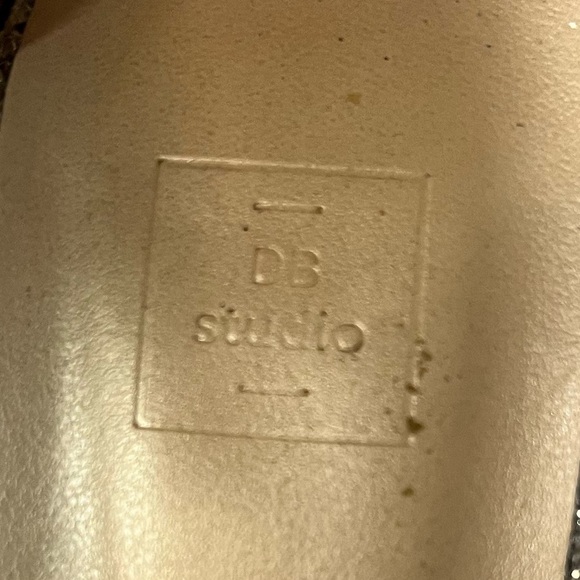 DB Studio Silver Glitter Block Heel Ankle Strap Sandals Size 7 - Picture 5 of 10